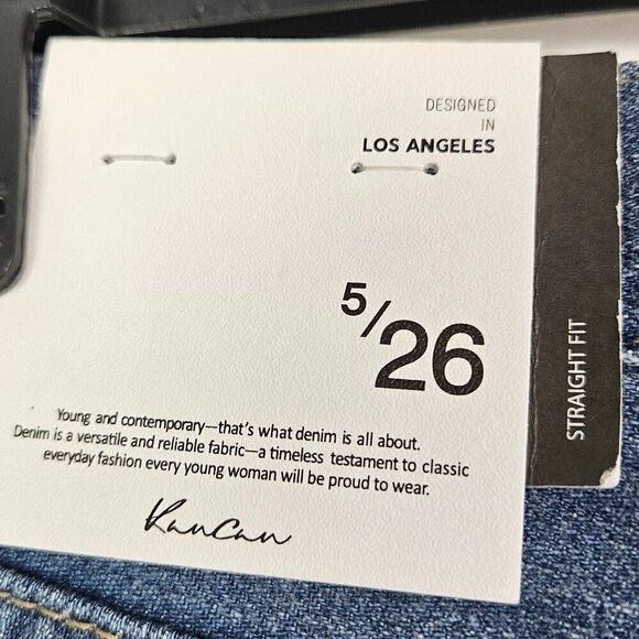 NWT KanCan Eloise High Rise Distressed Cuffed Straight Leg Jean 5/26 KC11239M - Picture 7 of 14